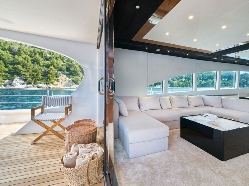 Yacht Acapella Aft deck